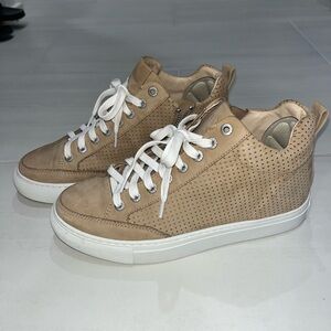 Tan High-Top Sneakers